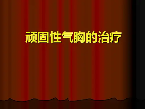 顽固性气胸的治疗PPT课件