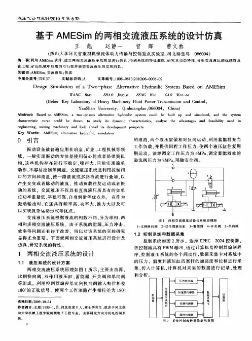 基于AMESim的两相交流液压系统的设计仿真