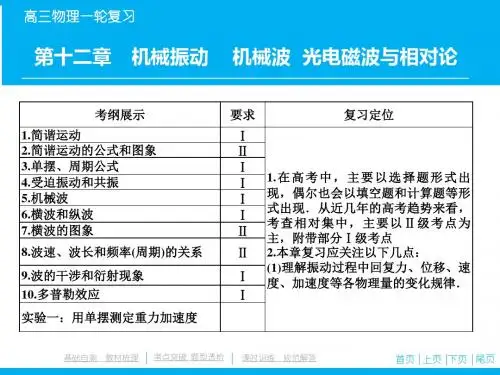 2016届高考物理一轮复习：12-1《机械振动》ppt课件