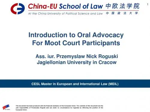 Introduction to OralAdvocacy