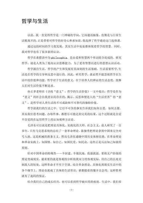 哲学论文