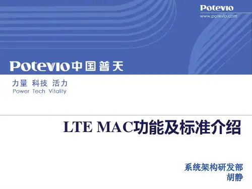 LTE MAC功能及标准介绍