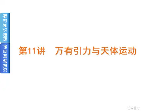 2019届高考物理一轮复习第11讲万有引力与天体运动课件