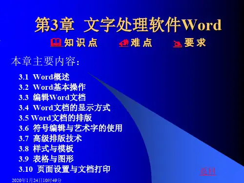 第3章文字处理软件Word