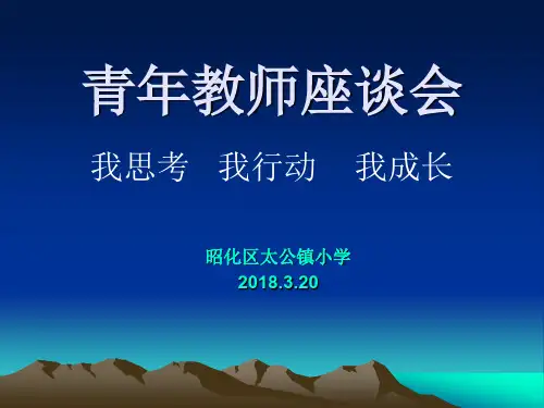 青年教师座谈会