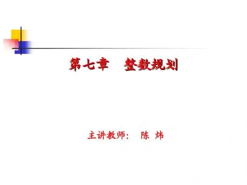 整数规划