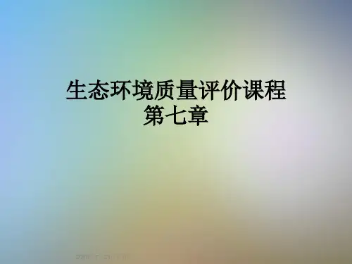 生态环境质量评价课程第七章