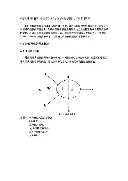 构建基于BP神经网络的钦合金切削力预测模型