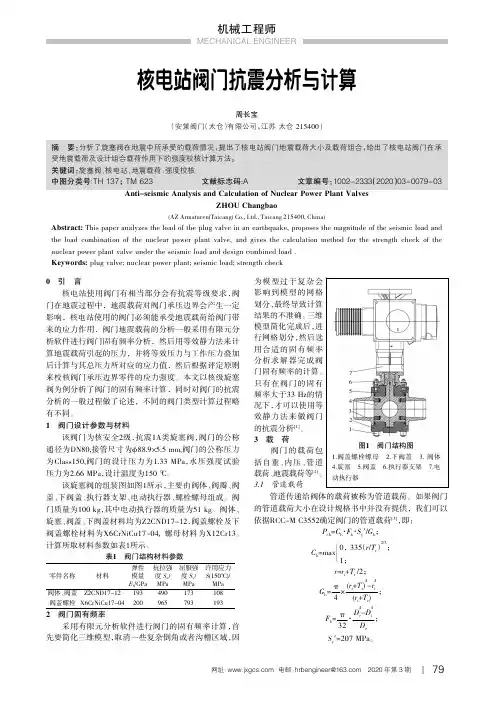 核电站阀门抗震分析与计算