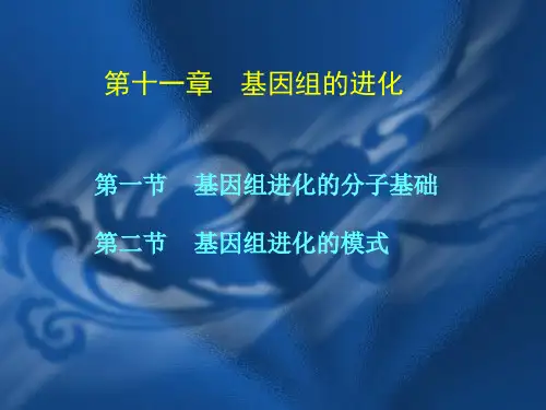 第章基因组的进化