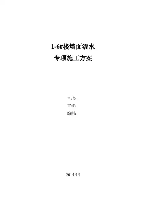 墙面渗水施工方案