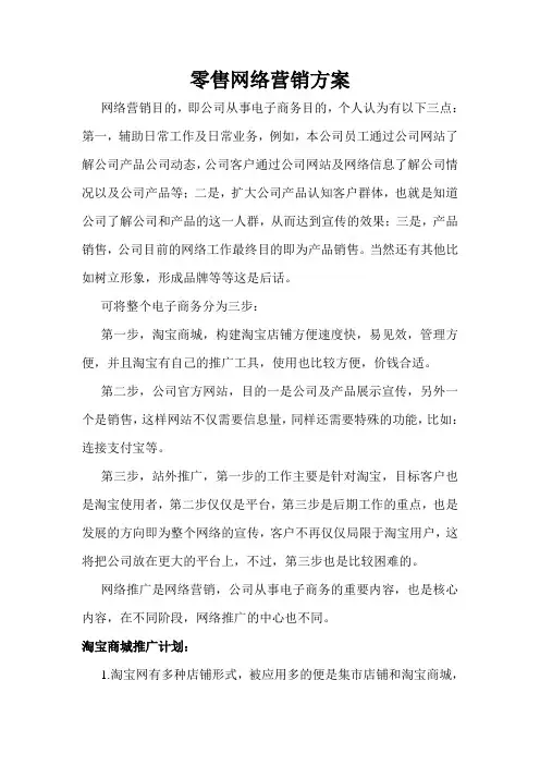 网络营销方案