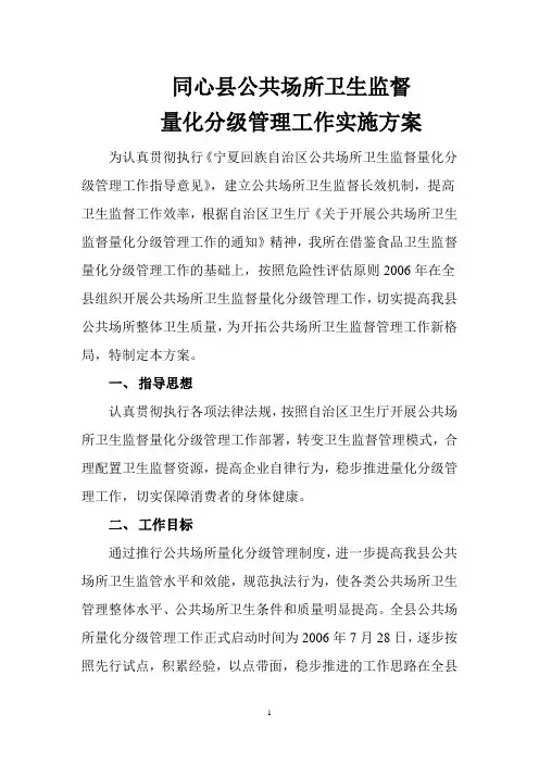 公共场所卫生监督方案