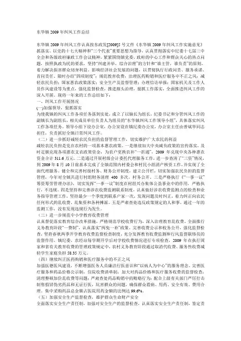 纠风工作总结 2