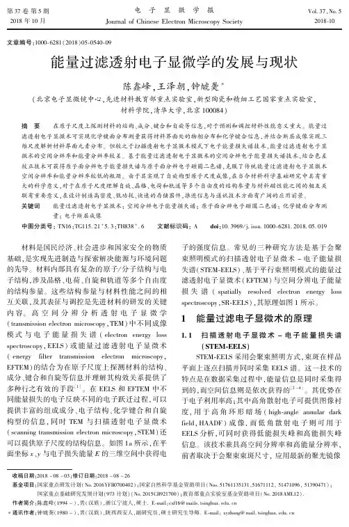 能量过滤透射电子显微学的发展与现状