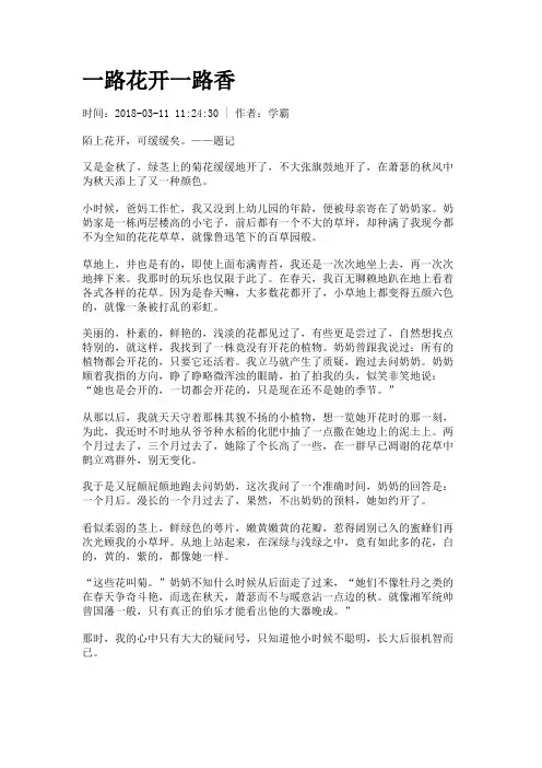 一路花开一路香