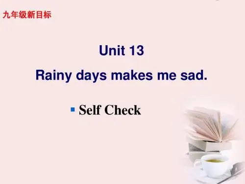 九年级英语Unit 13Self check件