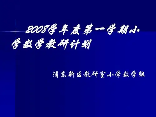 浦东新区教研室小学数学组