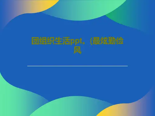 团组织生活ppt。(最炫勤俭风共20页