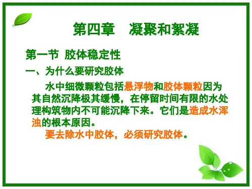 第四章 凝聚和絮凝