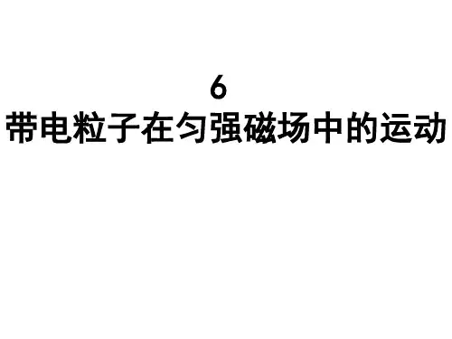 3.6带电粒子在匀强磁场中的运动