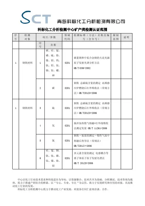 矿产检测_矿产成分分析_含量检测