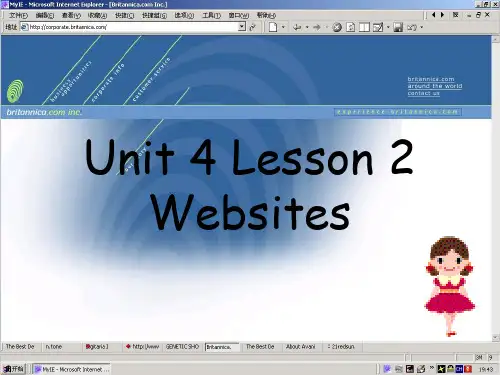 高中英语 Unit4 lesson2《Cyberspace》Websites课件2 北师大版必修2