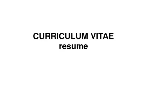 CURRICULUM VITAE