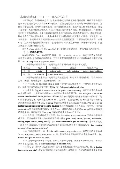 高考英语语法之非谓语动词讲解及其练习题