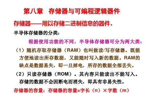 第八章 存储器与可编程逻辑器件