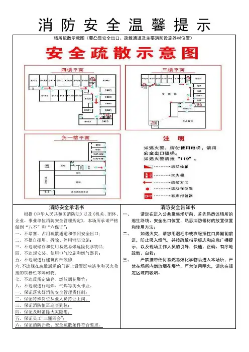 消防安全温馨提示