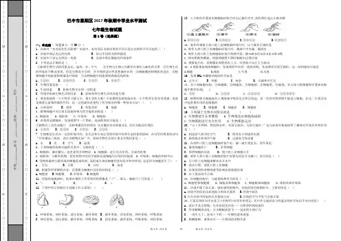 七年级生物