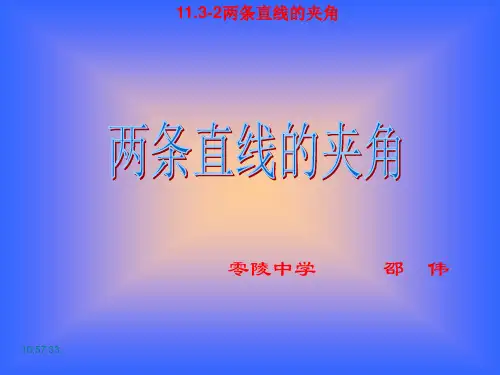 两条直线的夹角(2020年整理).ppt