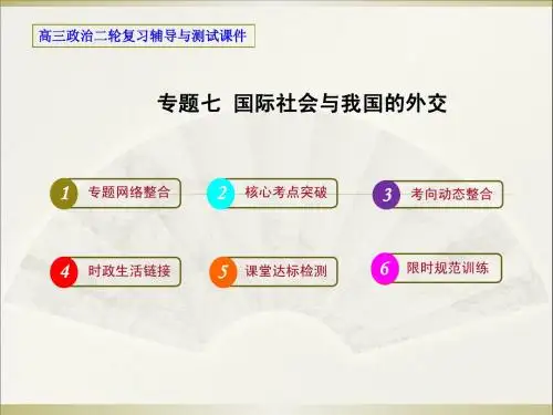 专题七 国际社会与我国的外交