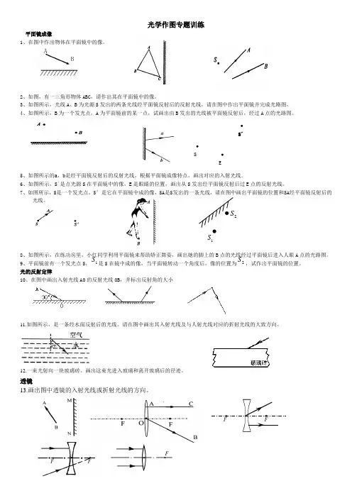 光学作图专题训练 2
