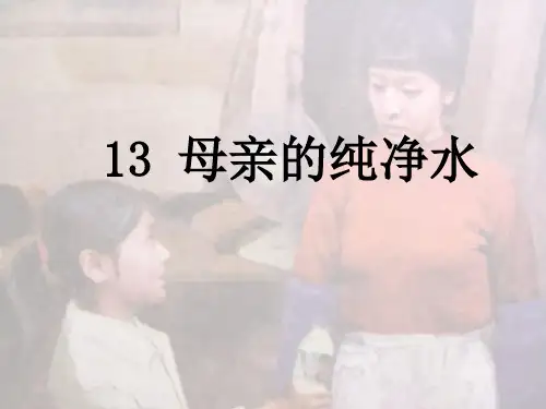 六年级语文母亲的纯净水2(中学课件201910)