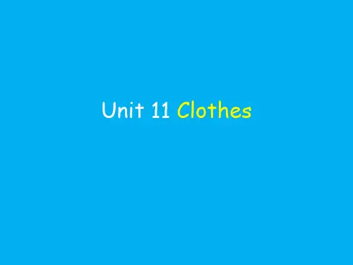 一年级下册英语课件-Unit 11 Clothes 北师大版(一起) (共22张PPT)