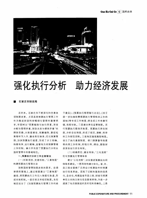强化执行分析助力经济发展
