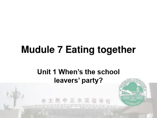 外研版九年级下册_Module_7_Unit_1