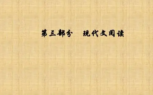 2019版高考总复习语文课件：第三部分专题二文学类文本阅读学案六小说探究类4大题型