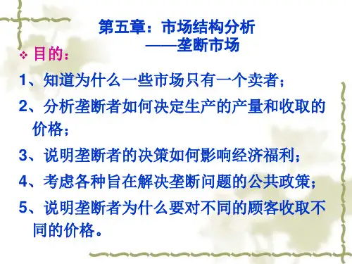 微观经济学第五章 市场结构分析 2
