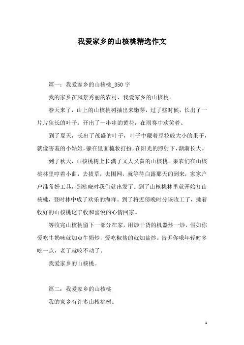 我爱家乡的山核桃精选作文