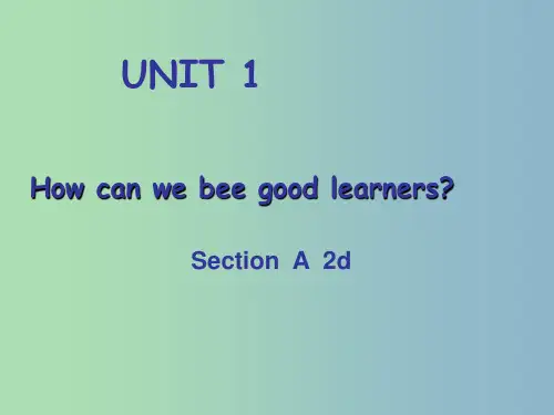 九年级英语全册 Unit 1 How can we become good learners Sec