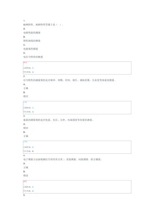 (电大中专题库)电子测量与仪器