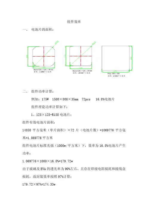 太阳能电池组件效率
