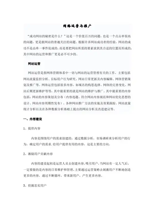 网络运营与推广