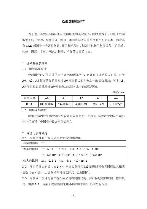 CAD制图规范