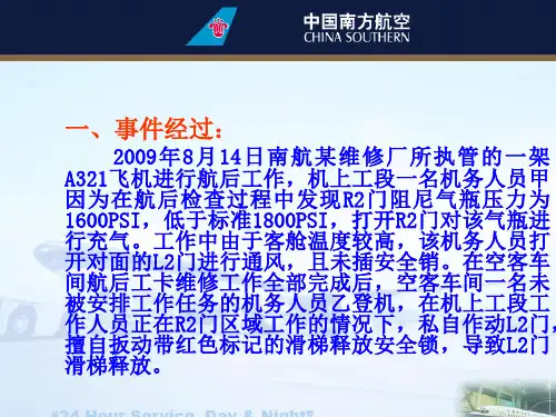 B-6379飞机L2门滑梯释放的培训课件