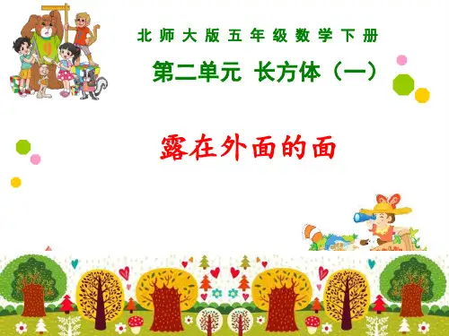 北师大版五年级数学下册 课件 露在外面的面