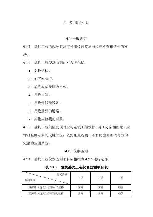 (完整版)建筑基坑工程监测技术规范